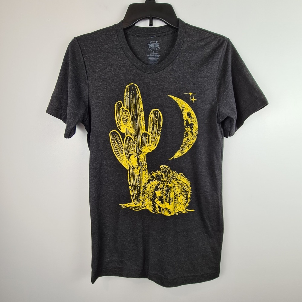 Texas True Threads Womens Small Desert Moon Pumpkin Graphic Short Sleeve T-Shirt